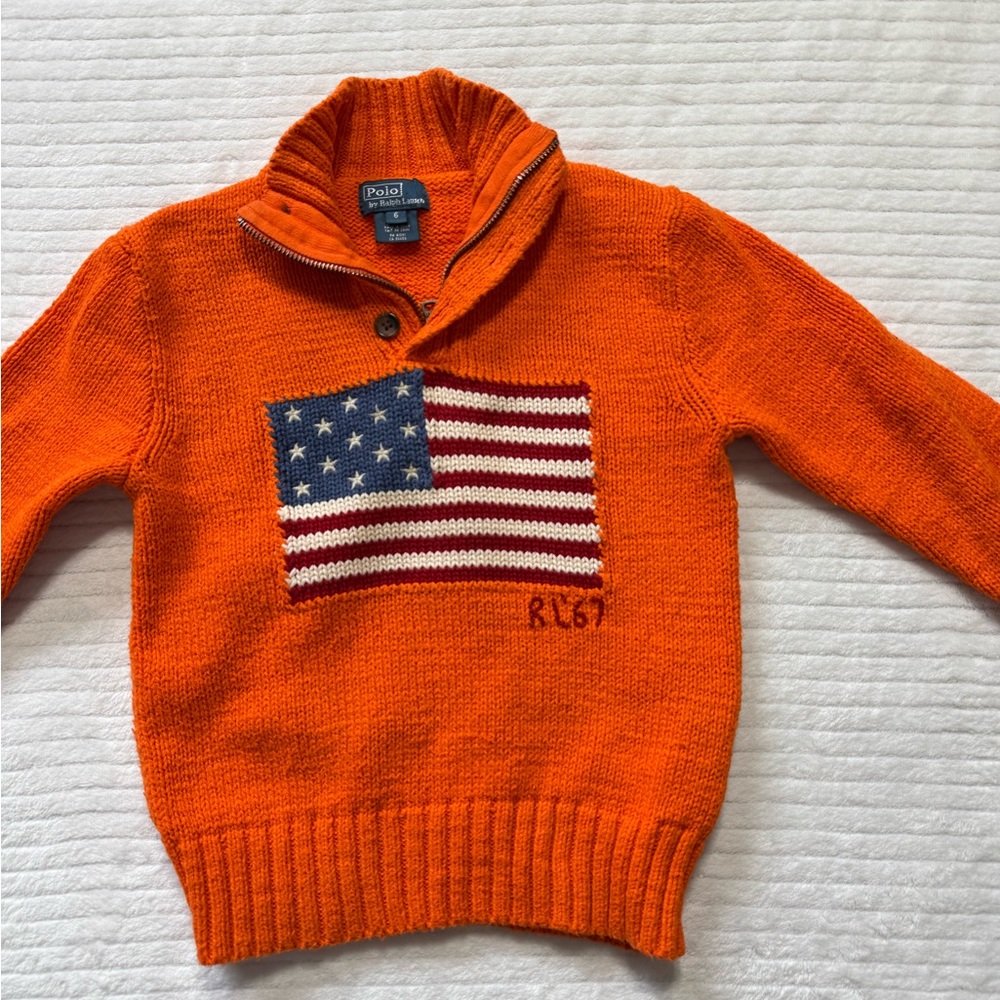 Polo by Ralph Lauren Orange Kids Sweater - Picture 2 of 9